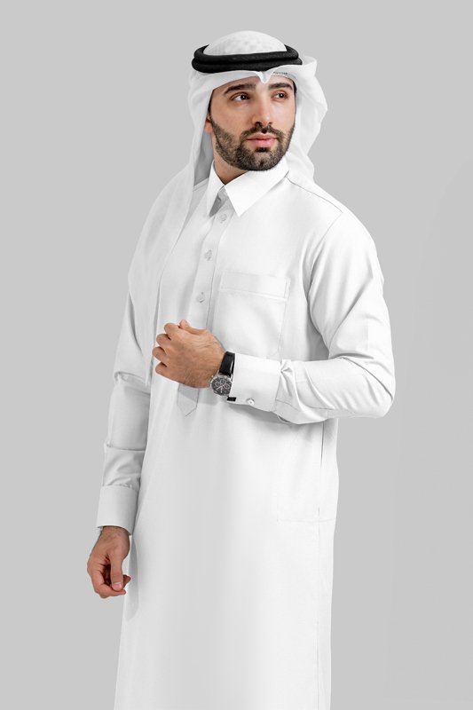 Alternative view of Cashmere Cotton Qatari Kandoora