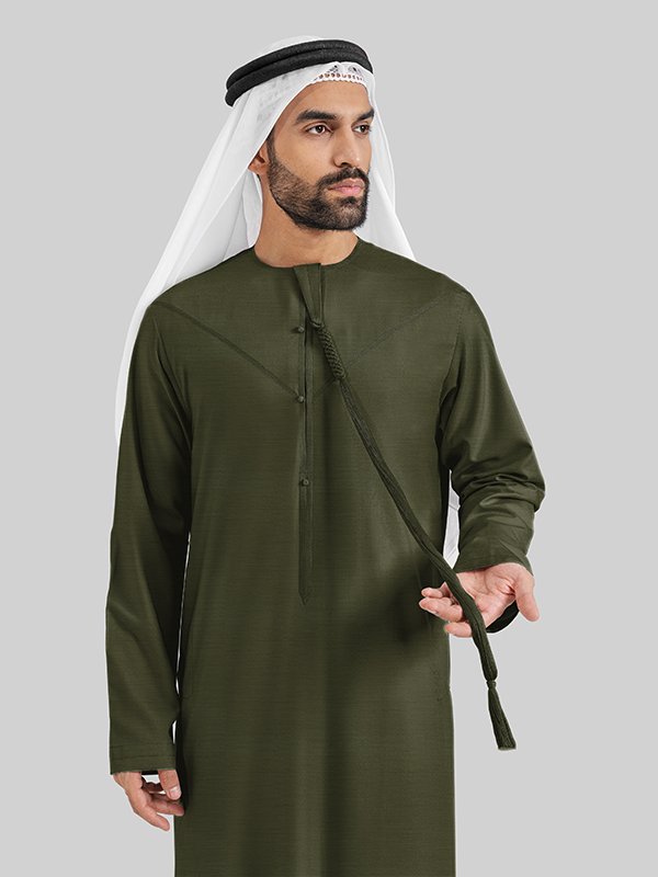 Alternative view of Lustre Olive Emerati Kandoora