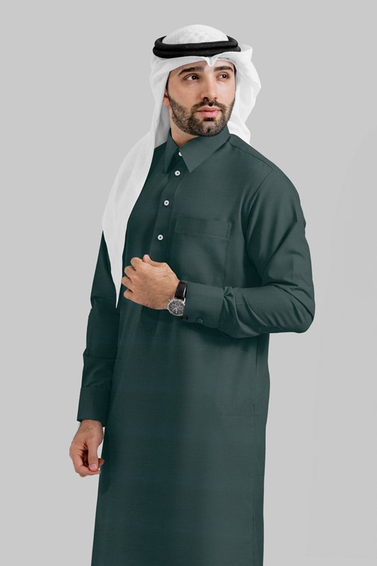 Alternative view of Lustre Steel Qatari Kandoora