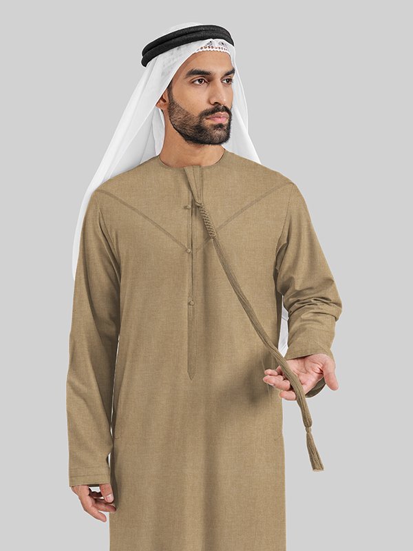 Alternative view of Noir Luxe Camel Emerati Kandoora