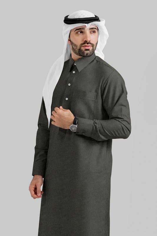 Alternative view of Noir Luxe Fern Qatari Kandoora