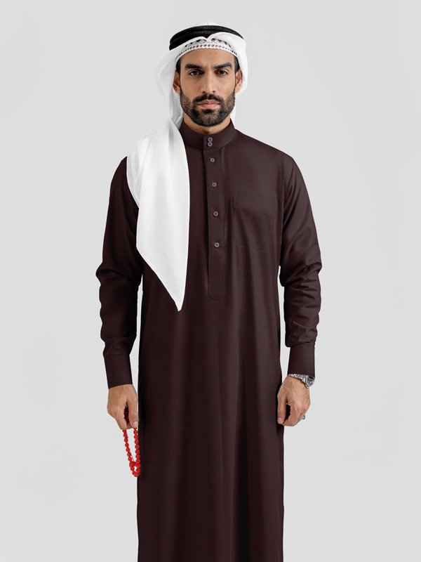 Alternative view of Opulence Mulberry Saudi Kandoora