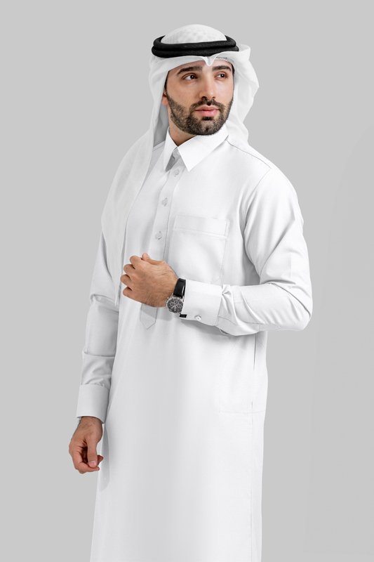 Alternative view of Pure Essence Ice White (Japan) Qatari Kandoora