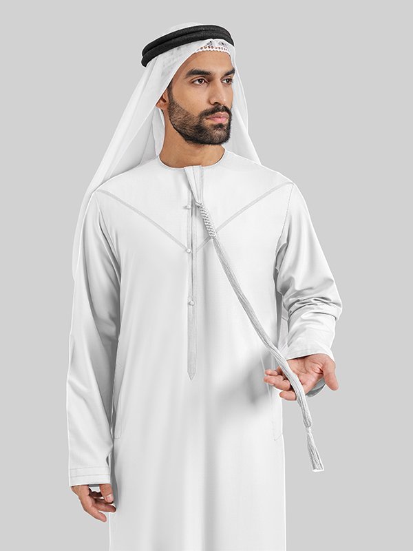 Alternative view of Pure Essence Ice White (Indo) Emerati Kandoora